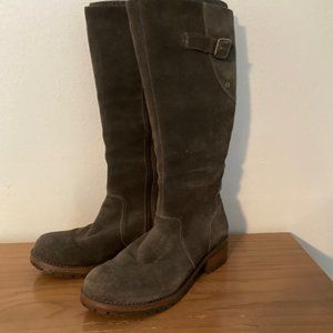 Dark Gray Lug Sole Tall boots Womens sz10